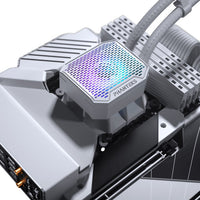 PHANTEKS NV-Serie NV5 MK2 ATX-Gehäuse, Tempered Glass, DRGB - Matte White + Glacier One 360M25 Gen2 DRGB AiO Wasserkühlung - 360mm