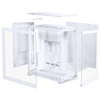 PHANTEKS NV Series NV9 E-ATX-Gehäuse, Tempered Glass, ARGB - mattweiß + M25 Gen2 PWM D-RGB Lüfter 3er-Pack - Reverse Blade, 140mm, weiß + DRGB Kit