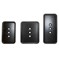 Asetek SimSports Forte Pedal Face Plates, Pedaloberfläche, für Forte-Pedalset, Aluminium - 3er-Set