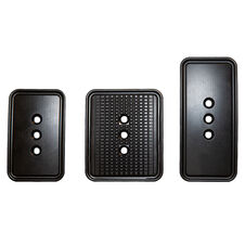 Asetek SimSports Forte Pedal Face Plates, Pedaloberfläche, für Forte-Pedalset, Aluminium 3er-Set