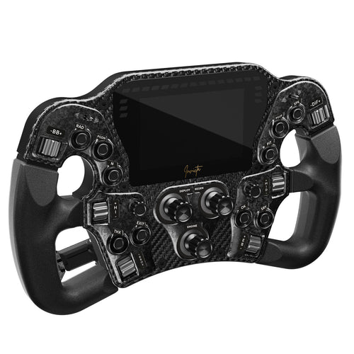 Asetek SimSports Invicta Formula Lenkrad, 4,3-Zoll-LCD, USB-C Black on Edition