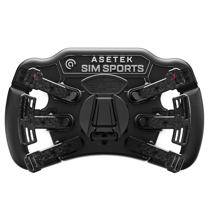 Asetek SimSports Invicta Formula Lenkrad, 4,3-Zoll-LCD, USB-C - Red on Black Edition