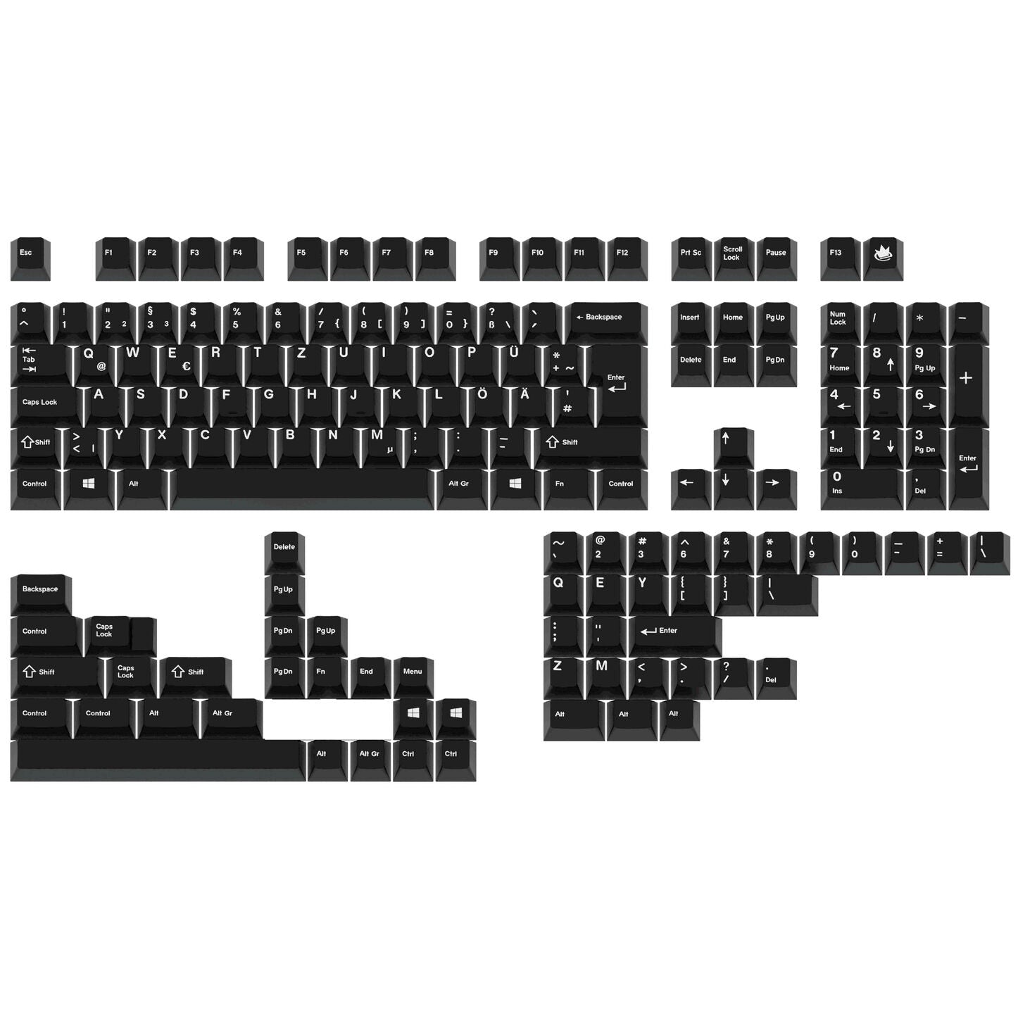 GMK WoB Base Set Caseking, ABS-Keycaps, Double-Shot, ISO (DE)- & ANSI (US)-Layout