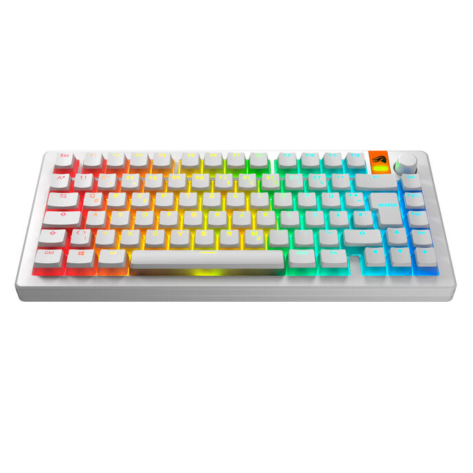 Glorious Aura V3 Keycaps, ISO Layout (DE), PBT, Doubleshot - Weiß