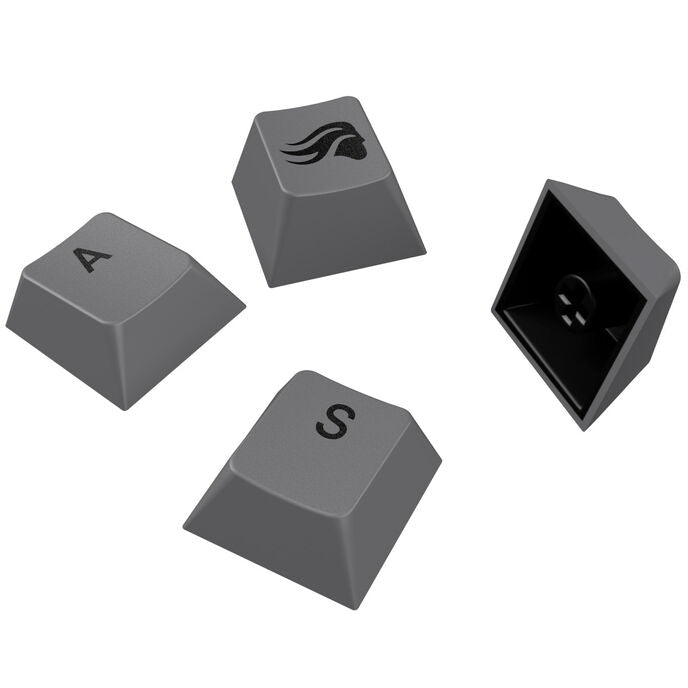 Glorious GPBT Basics Keycaps, ANSI Layout (US), PBT, Dye-Sub - Armor Grey