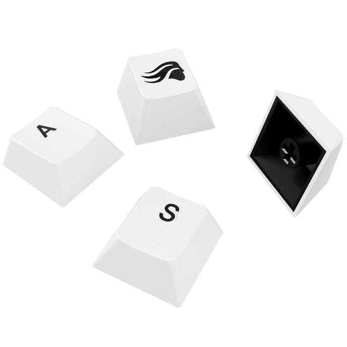 Glorious GPBT Basics Keycaps, ANSI Layout (US), PBT, Dye-Sub - Classic White