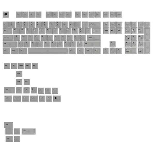 Glorious Polychroma V2 Keycaps, ANSI Layout (US), Polycarbonat, UV-Druck - Transparent
