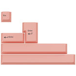 GMK Additional Kit, ABS-Keycaps, Double-Shot, Erweiterungsset für ISO & ANSI – pastell pink