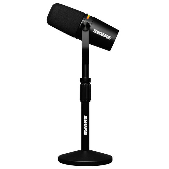 Shure MV7+-BNDL Podcast Mikrofon XLR/USB - schwarz mit Stativ