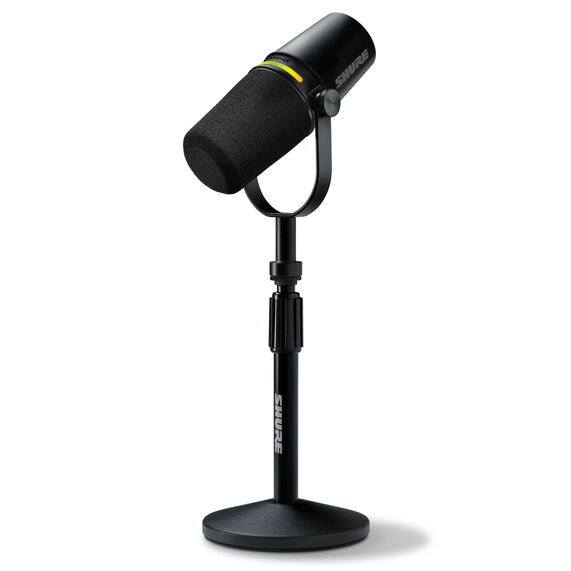 Shure MV7+-BNDL Podcast Mikrofon XLR/USB - schwarz mit Stativ