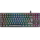 GAMIAC TKL90G Gaming Tastatur, Kailh Red Switches, RGB - schwarz/grau