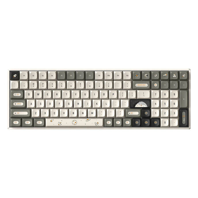 IQUNIX F97 Hitchhiker Wireless Gaming Tastatur, RGB - Moonstone Turbo-Switches