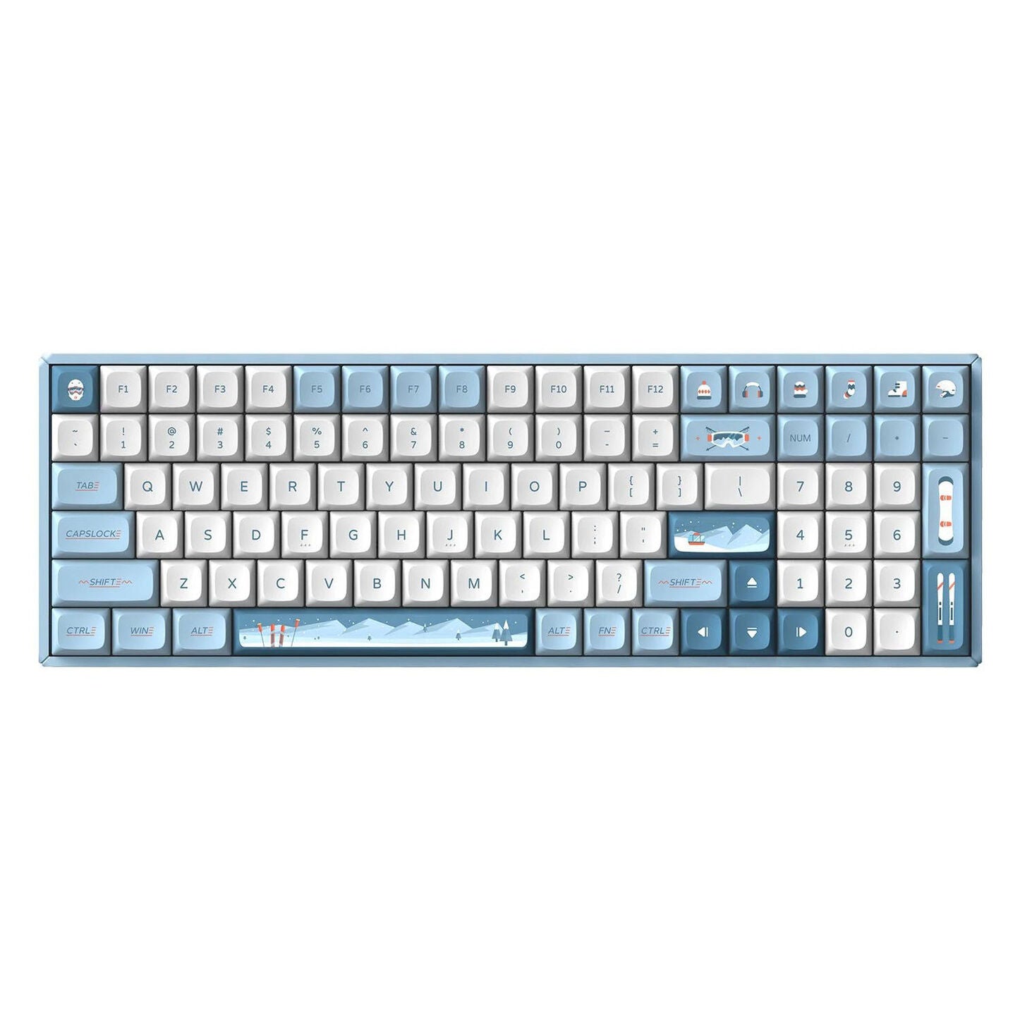 IQUNIX F97 Wintertide Wireless Gaming Tastatur, RGB - MX-Brown-Switches (US)