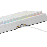 Glorious GMMK 3 65 % Custom Gaming-Tastatur - Pre-Built, ANSI (US), Fox Switches, weiß