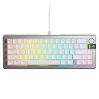 Glorious GMMK 3 Pro 65 % Custom Gaming-Tastatur - Pre-Built, ANSI (US), Fox Switches, silber