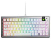Glorious GMMK 3 Pro 75 % Custom Gaming-Tastatur - Pre-Built, ANSI (US), Fox Switches, silber