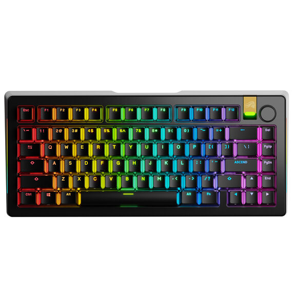 Glorious GMMK 3 Pro HE Wireless 75 % Gaming-Tastatur - Pre-Built, ANSI (US), Fox HE Switches, schwarz