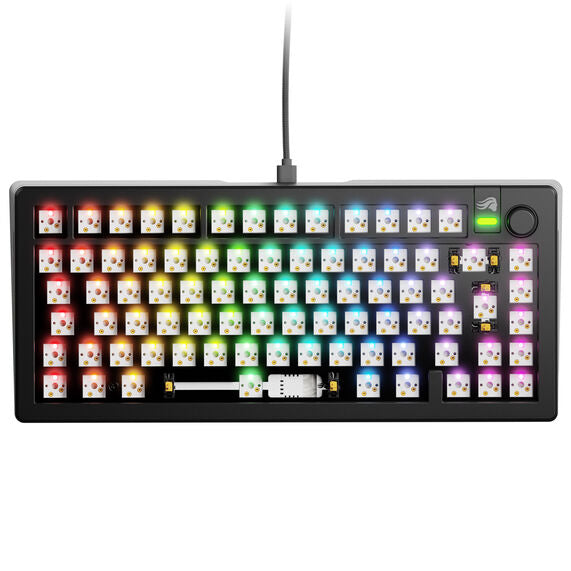 Glorious GMMK 3 75 % Custom Gaming-Tastatur - Barebone, ISO-Layout, schwarz