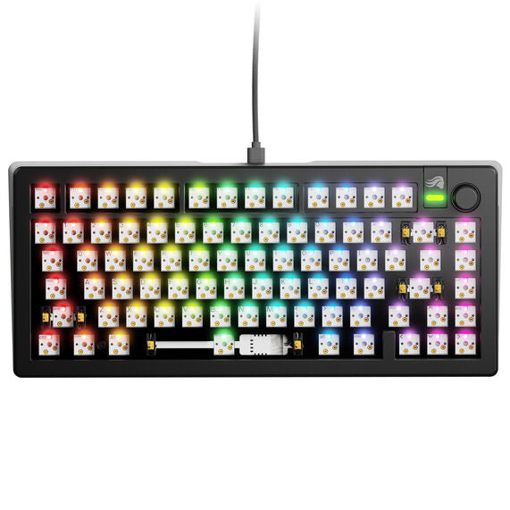 Glorious GMMK 3 75 % Custom Gaming-Tastatur - Barebone, ANSI-Layout, schwarz