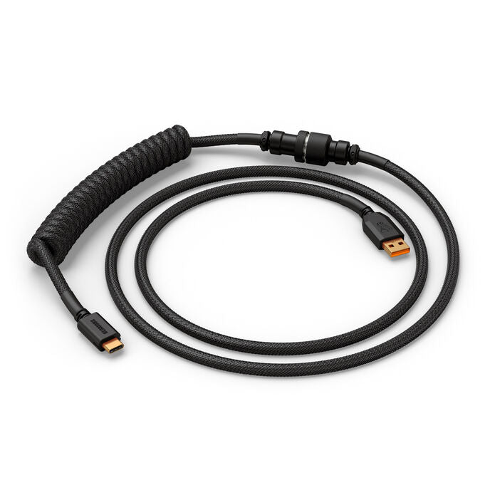 Glorious GMMK Coiled Cable Phantom Black, Spiralkabel, USB-C/USB-A - schwarz