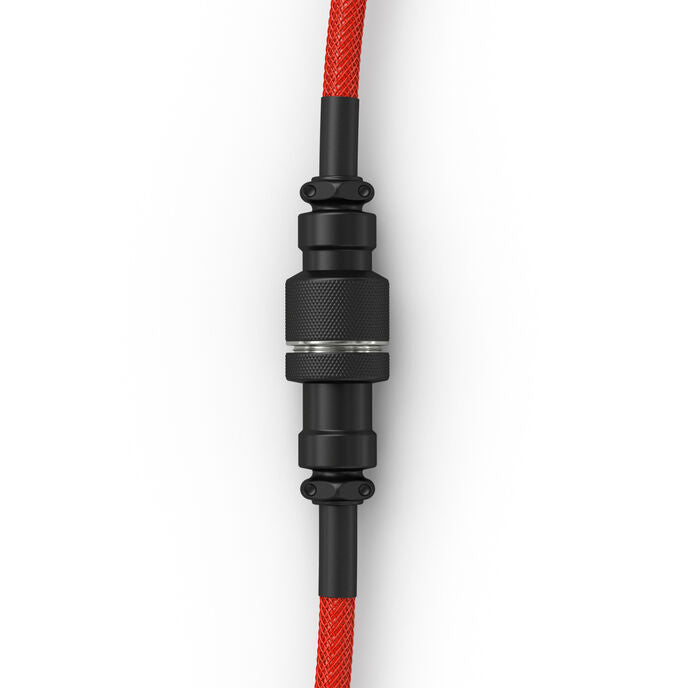 Glorious GMMK Coiled Cable Crimson Red, Spiralkabel, USB-C/USB-A - rot/schwarz