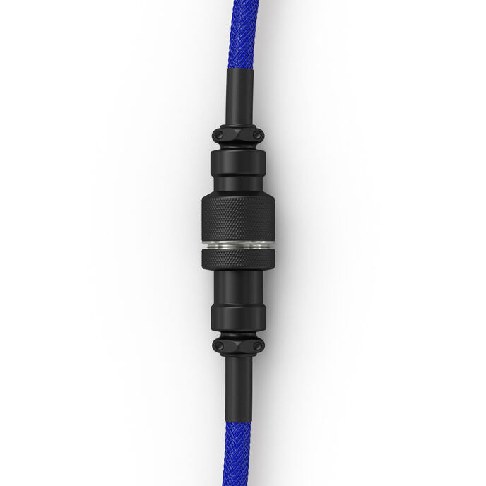 Glorious GMMK Coiled Cable Cobalt Blue, Spiralkabel, USB-C/USB-A - dunkelblau/schwarz