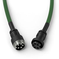 Glorious GMMK Coiled Cable Forest Green, Spiralkabel, USB-C/USB-A - dunkelgrün/schwarz
