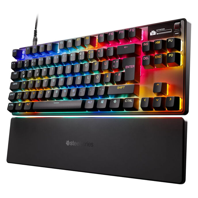 SteelSeries Apex Pro TKL Gen 3 Gaming-Tastatur, TKL-Tastatur (80 %), OLED-Display, OmniPoint 3.0 Switches, RGB – ISO (DE)