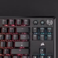Corsair K70 Core TKL Wireless RGB Gaming-Tastatur, mechanisch, ISO (DE), MLX RED Switch - schwarz