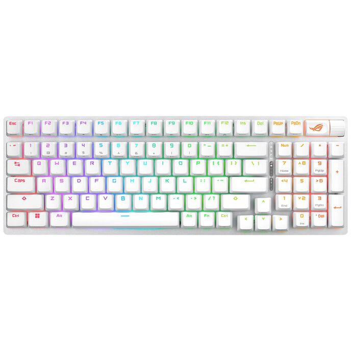 ASUS ROG Strix Scope II 96 Wireless Gaming Tastatur, RGB - weiß. ISO (DE), ROG NX Snow Switches