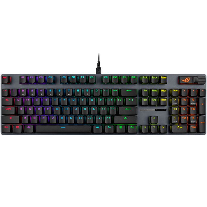ASUS ROG Strix Scope II Gaming Tastatur, RGB - schwarz, ROG NX Snow Switches