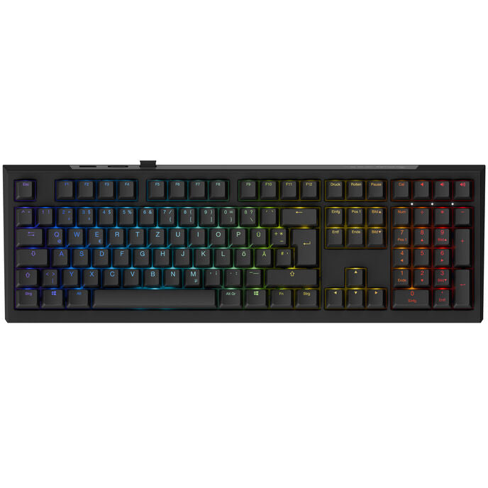 Ducky One X Wireless Gaming Tastatur, induktiv, Hot Swap, RGB - Ducky Inductive Switch, ISO (DE), schwarz