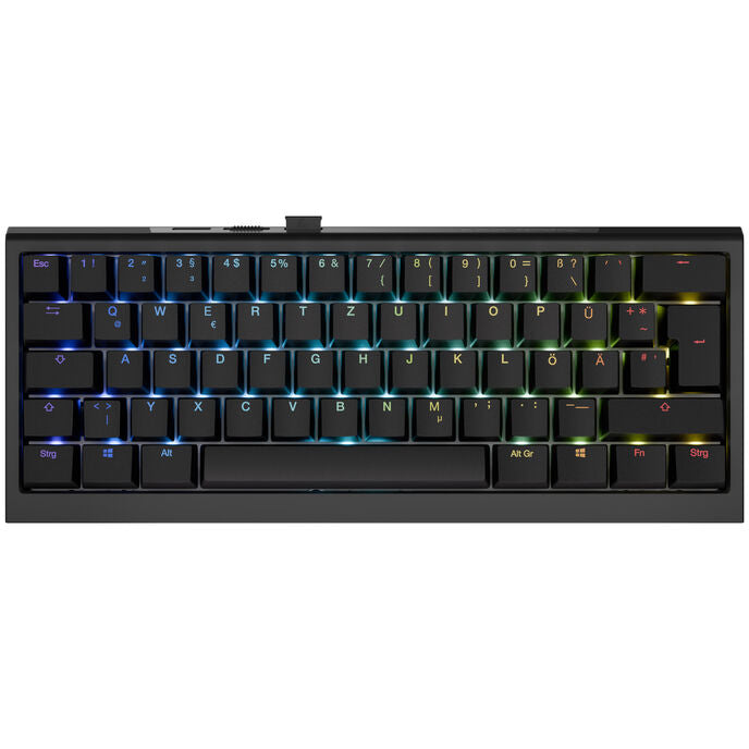 Ducky One X Mini Wireless Gaming Tastatur, induktiv, Hot Swap, RGB - Ducky Inductive Switch, ISO (DE), schwarz