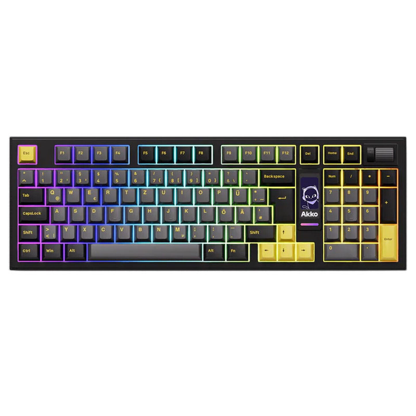 Akko 5098B PlusBlack and Gold Gaming Tastatur mit Diplay - V3 Piano Pro