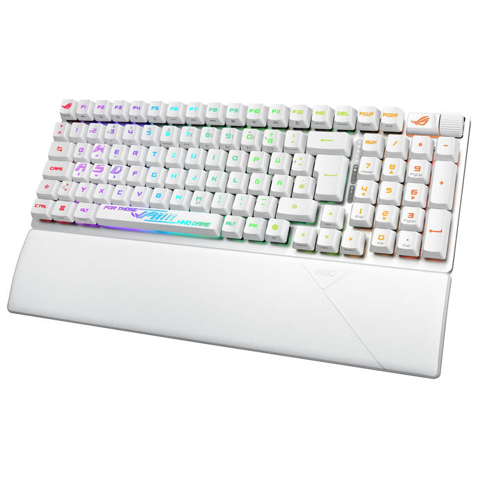 ASUS ROG Strix Scope II 96 RX Wireless Gaming Tastatur, 96%, RGB - weiß, ROG RX RED