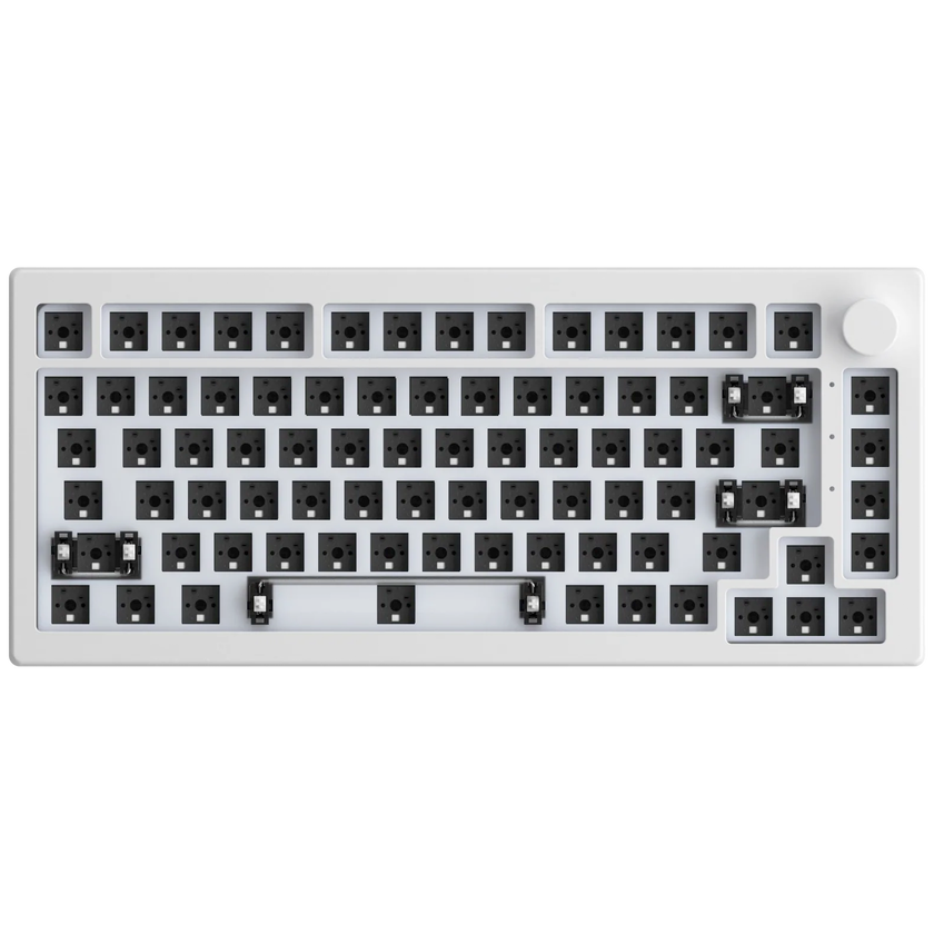 Akko 5075B Via Barebone Gaming Tastatur, 75% - ANSI, Moon White
