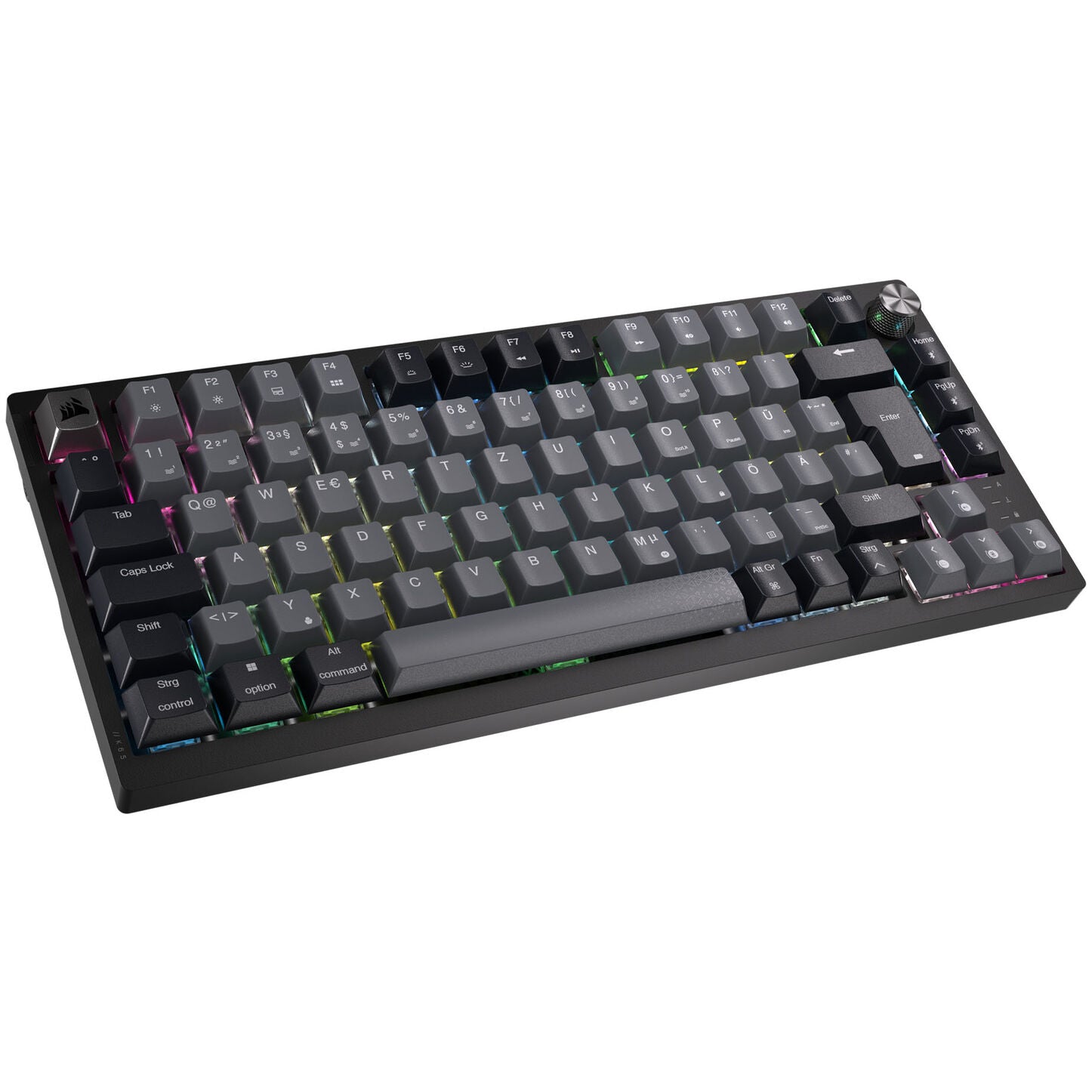 Corsair K65 Plus Wireless TKL Gaming Tastatur, TKL (75%), Corsair MLX Fusion – schwarz, ISO (DE)