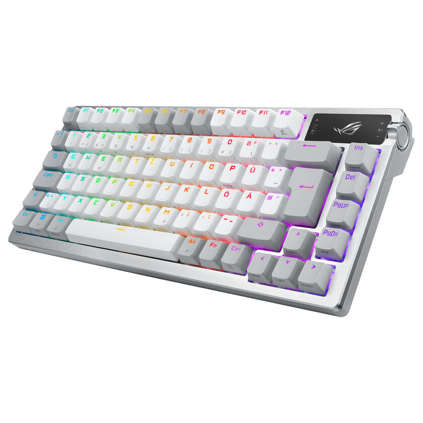 ASUS ROG Azoth Kabellose Gaming-Tastatur, ROG NX Switches, Hot-Swap, OLED-Display - weiß