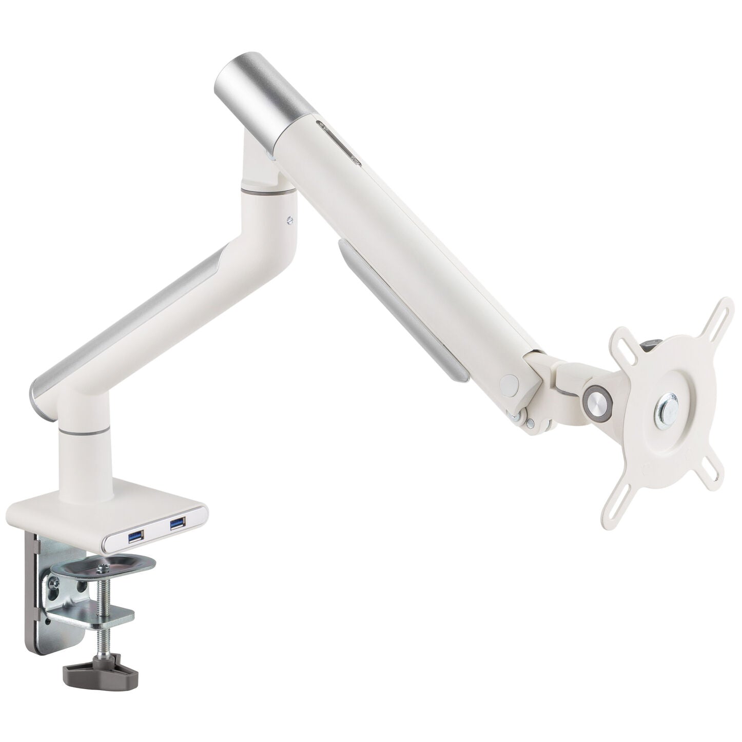 Alterzone Arm One USB Aluminum Monitor Arm, 2 x 3.0 USB Ports, Weiß