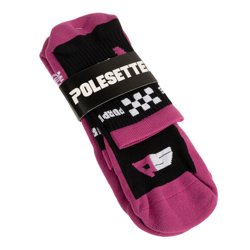 Polesetter Socken "Purple Time" mit Noppen