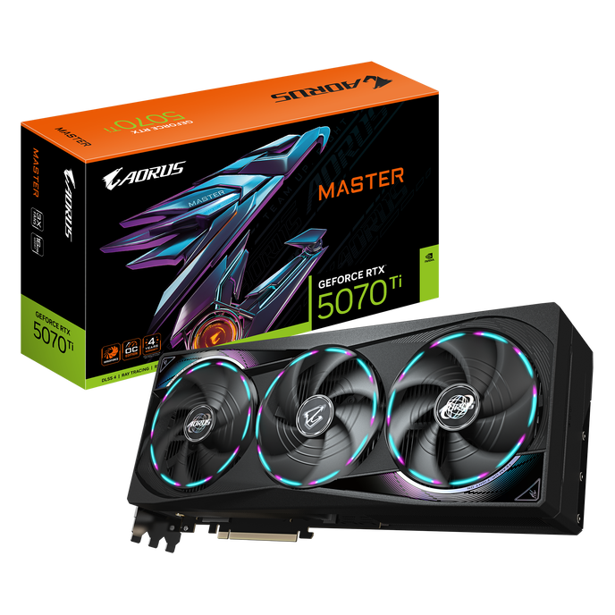 Gigabyte Aorus GeForce RTX 5070 Ti Master 16G, 16384 MB GDDR7