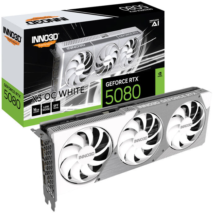 Inno3D X3 OC GeForce RTX 5080 16GB GDDR7 White / Silver
