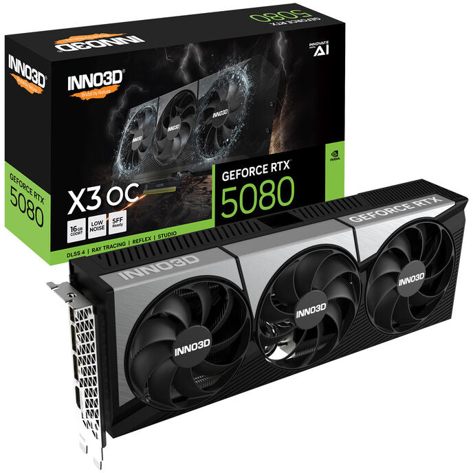 Inno3D X3 OC GeForce RTX 5080 16GB GDDR7 Black / Silver