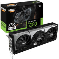 Inno3D X3 OC GeForce RTX 5080 16GB GDDR7 Black / Silver
