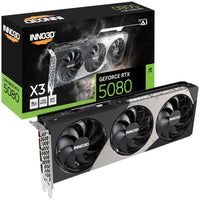 Inno3D X3 GeForce RTX 5080 16GB GDDR7 Black / Silver