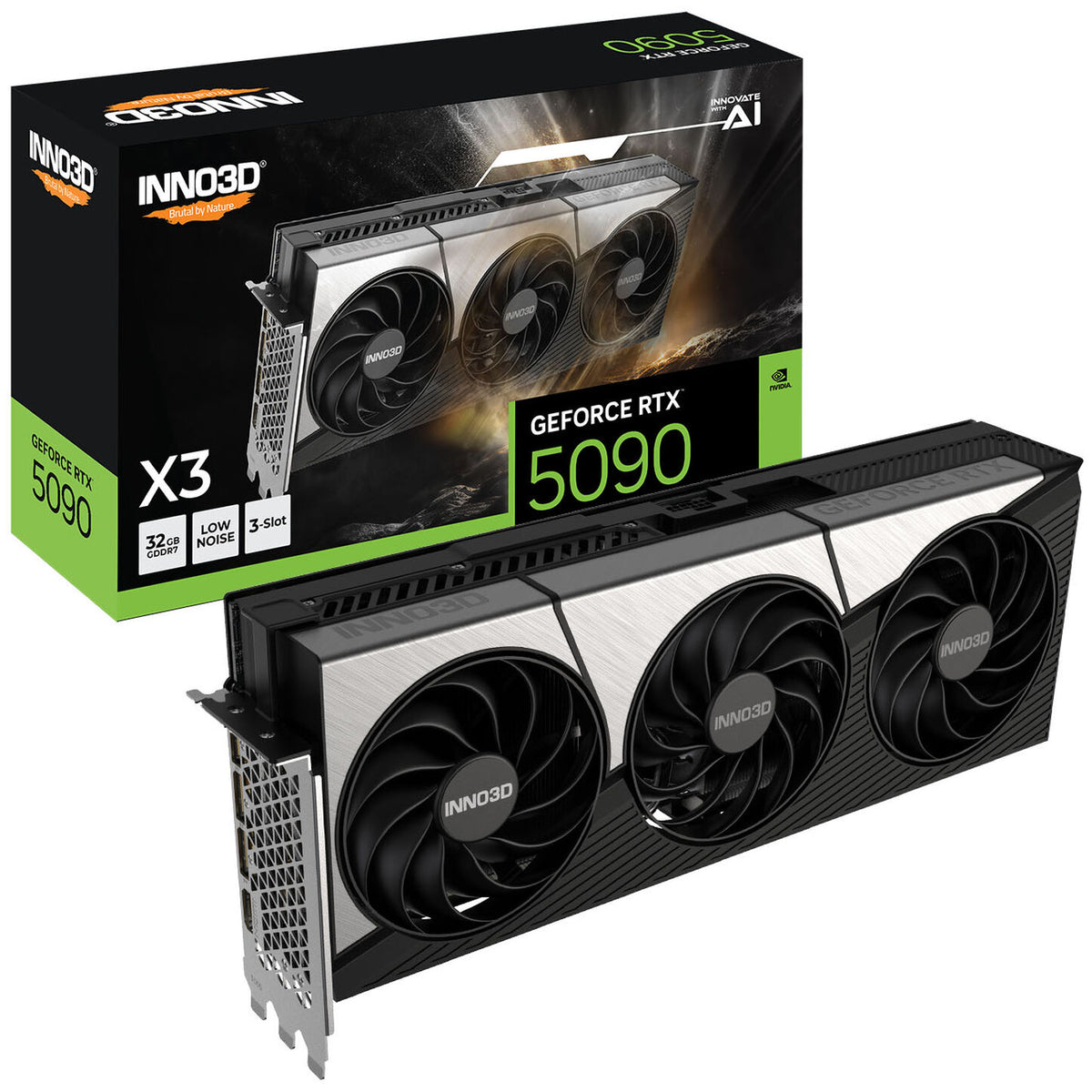 Inno3D GeForce RTX 5090 X3 32GB GDDR7 Black / Silver