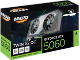 Inno3D Twin X2 OC GeForce RTX 5060 8 Go GDDR7 Noir / Argent