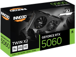Inno3D Twin X2 OC GeForce RTX 5060 8GB GDDR7 Black / Silver