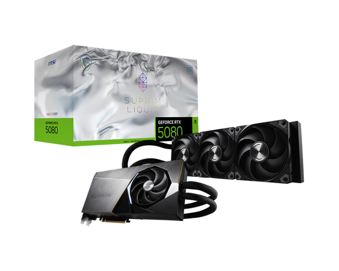 MSI GeForce RTX 5080 16G Suprim Liquid SOC, 16384 MB GDDR7