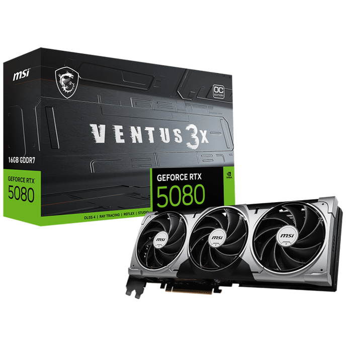 MSI GeForce RTX 5080 16G Ventus 3X OC, 16384 MB GDDR7